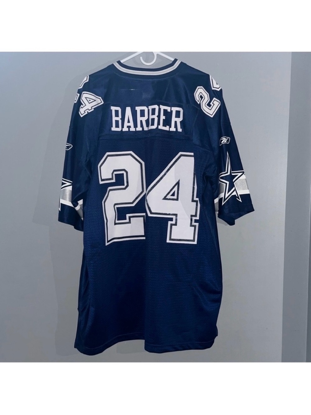 Dallas Cowboys Marion Barber No. 24 Blue Authentic NFL Throwback Football Jersey